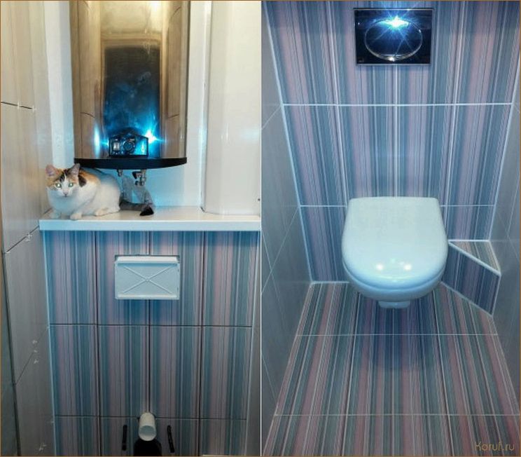Умный и стильный дизайн туалета с панелями для маленьких пространств