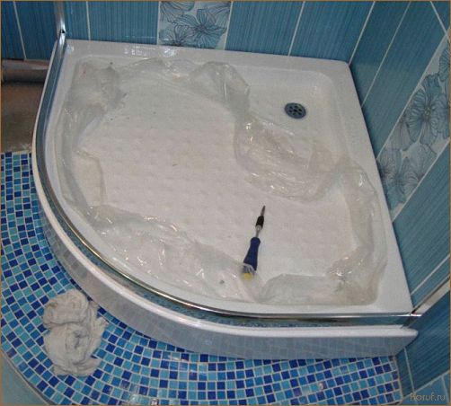 Эксклюзивный дизайн душевого поддона из мозаики: преобразите свою ванную комнату с живописной красотой