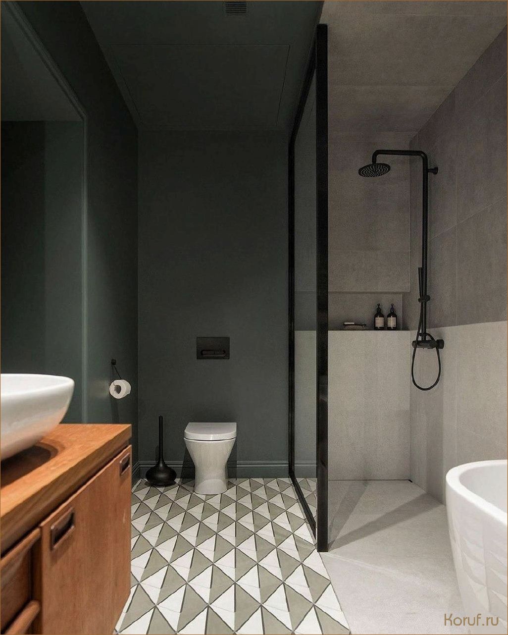 Освежите свою ванную с помощью элегантной душевой системы в стиле дизайнерского интерьера