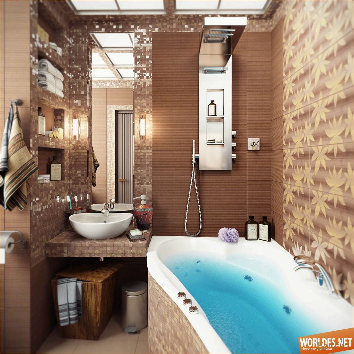 Виды дизайнов ванной комнаты: выбираем оптимальный вариант