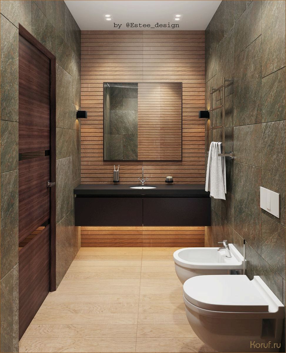 Необычный дизайн туалета: как создать атмосферу роскоши с помощью камня.