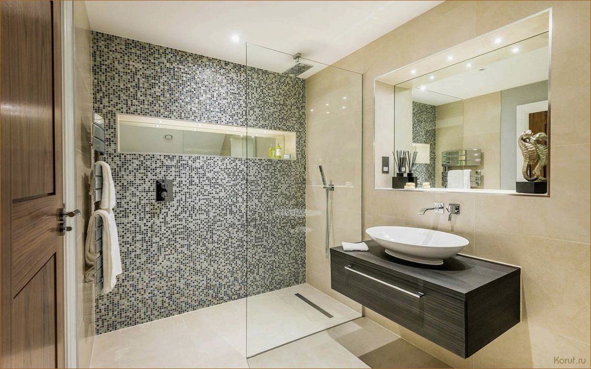 Погрузитесь в мир роскоши: шикарный дизайн ванной комнаты с душевой, который заставит вас влюбиться в свой дом