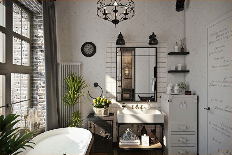  Ванна в лофт-стиле: новая эстетика в ванной комнате