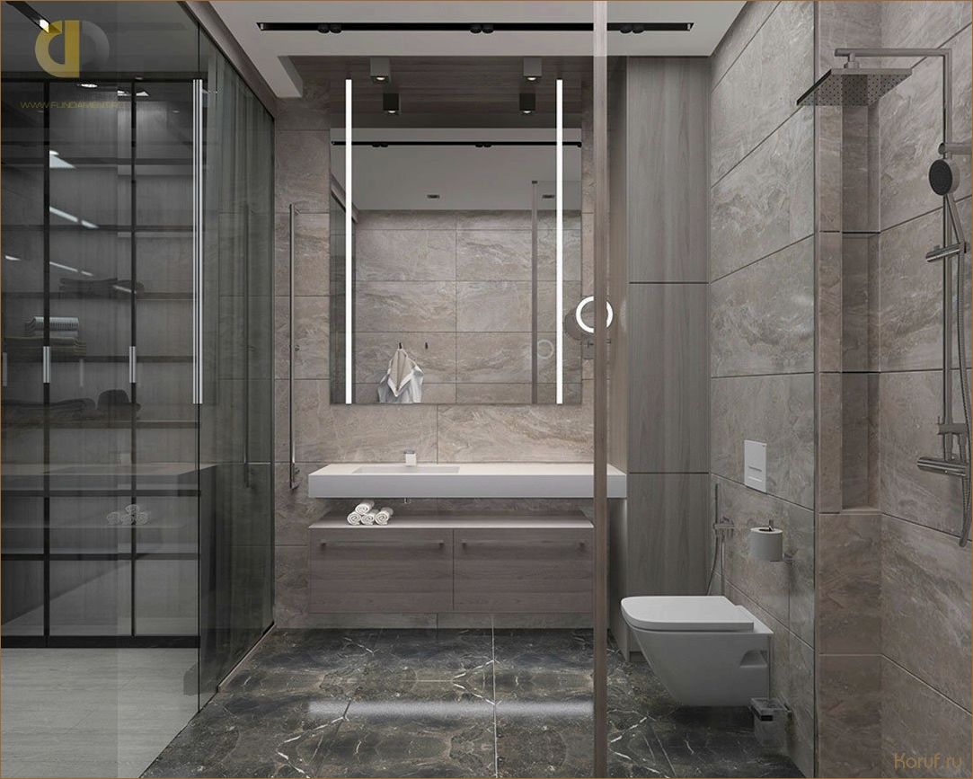 Изысканный дизайн: как создать стильную душевую с туалетом из мрамора