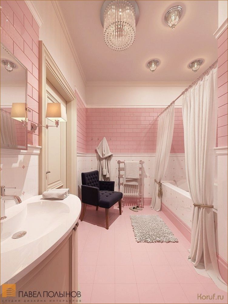 Искусство дизайна: розовая ванна