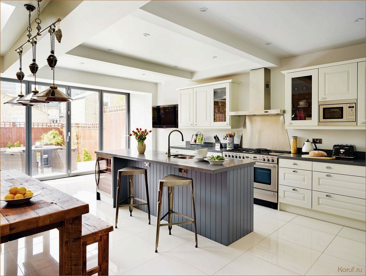 (дизайн продолговатой кухни, кухня большая дизайн, кухни большие дизайн) Преобразуйте свою продолговатую кухню: советы и идеи по дизайну