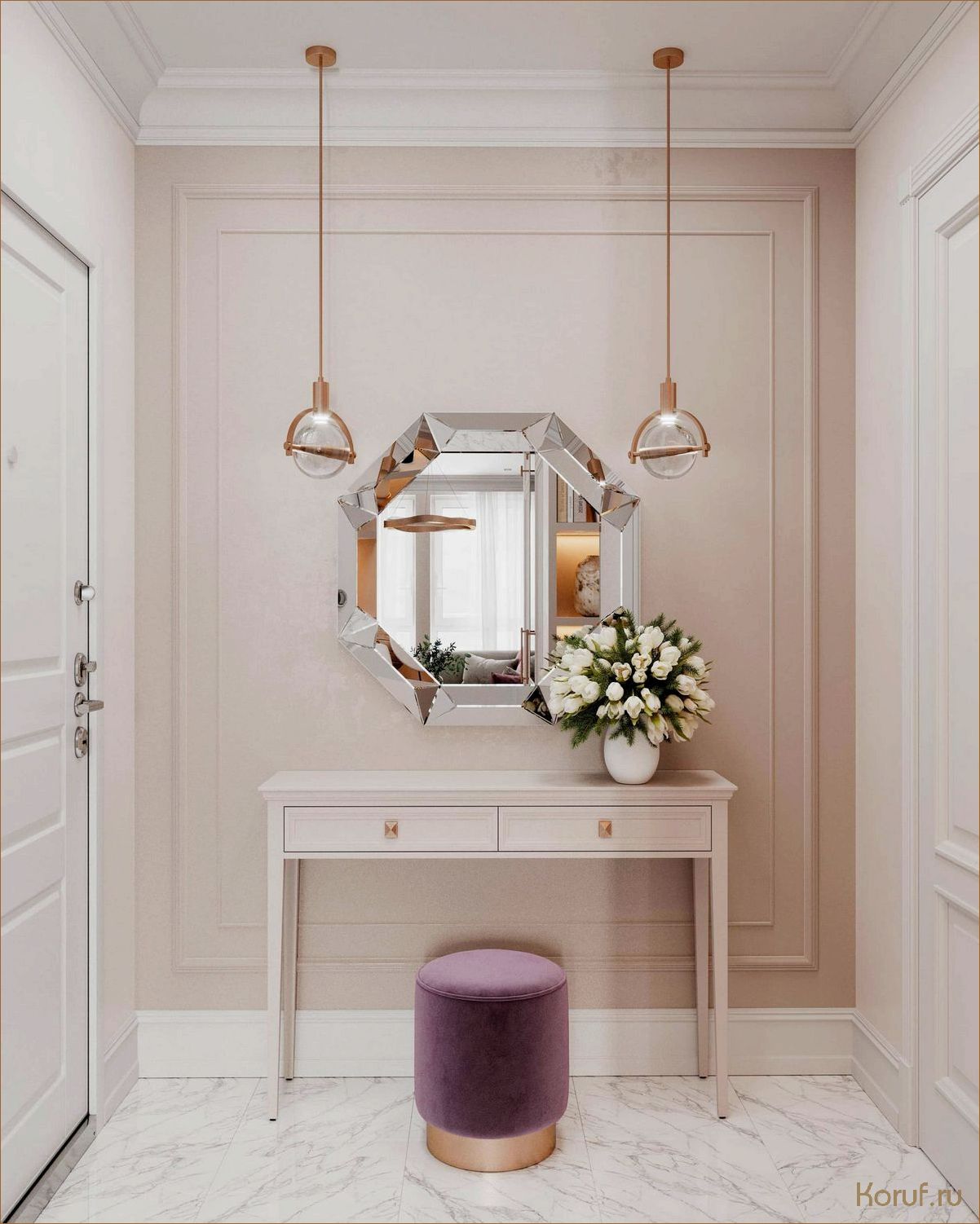 Стильная и удобная прихожая: идеи дизайна пуфов для создания комфорта