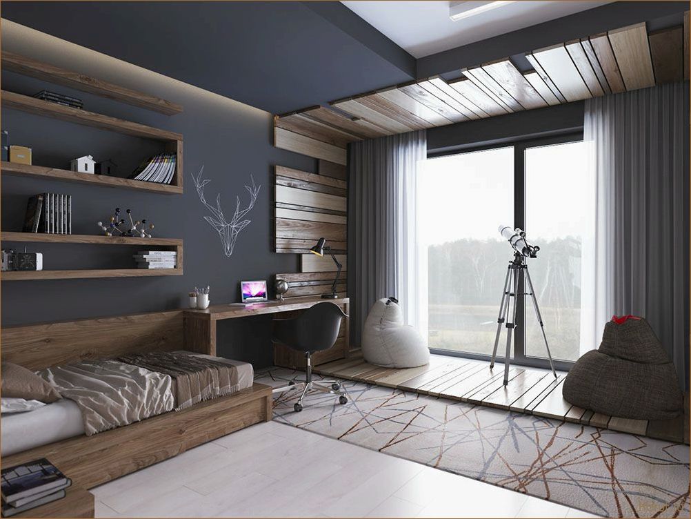 Уникальный интерьер спальни с окнами: современный дизайн и функциональность