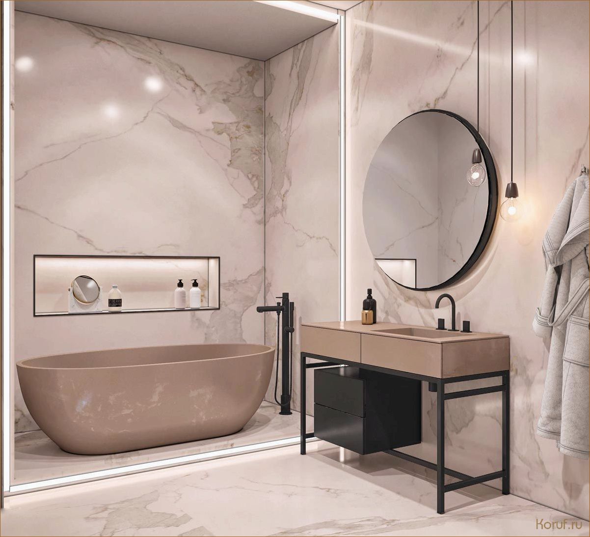 Ванна из микроцемента — новый уровень дизайна в ванной комнате