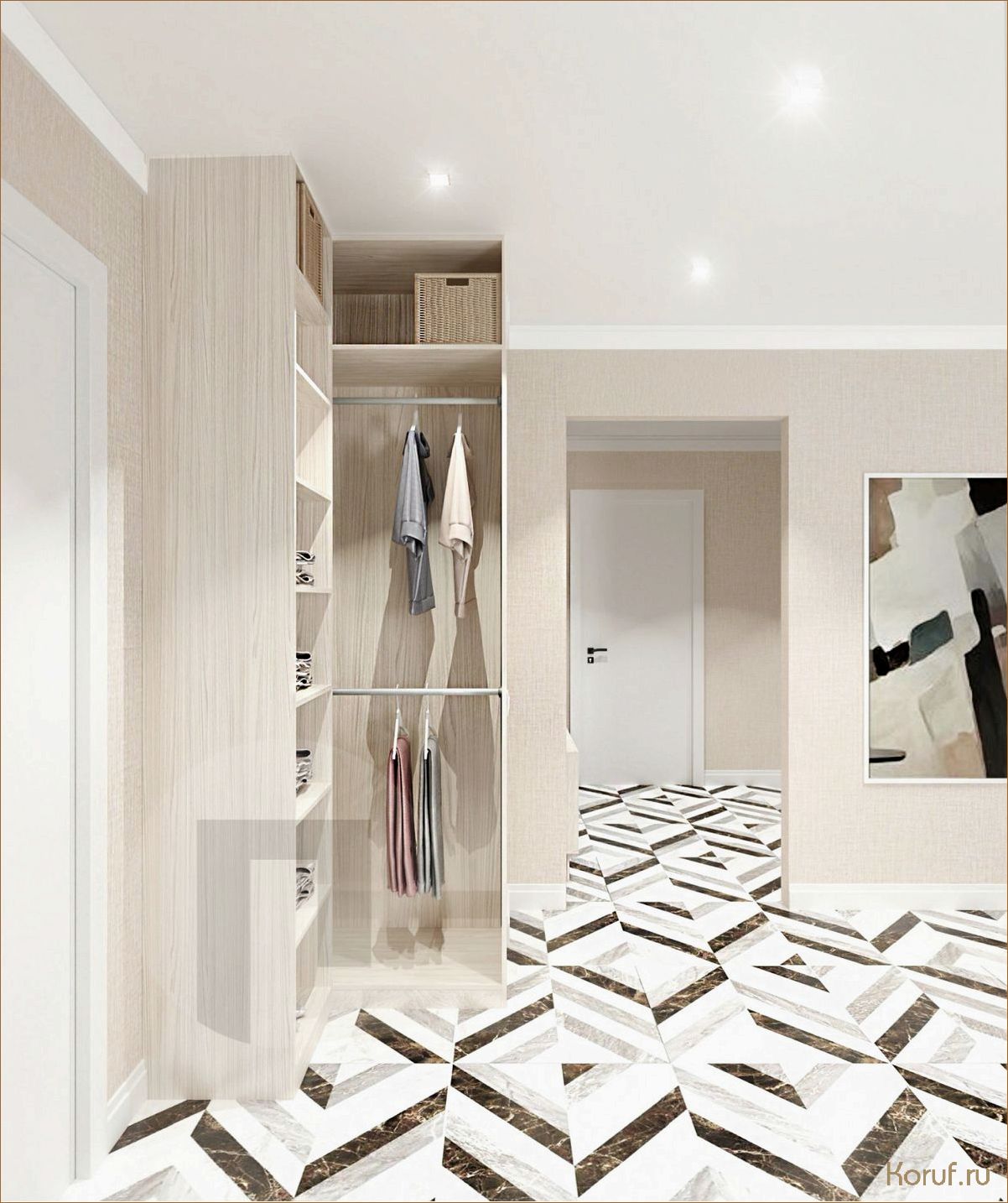 Современный дизайн гардеробной на 2 метра: практичность и стиль в одном