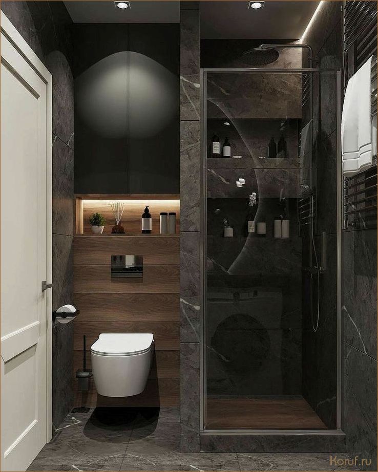 Дизайн ванной с использованием стеклянных блоков