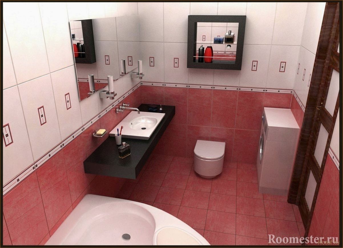 Двухцветный дизайн ванной