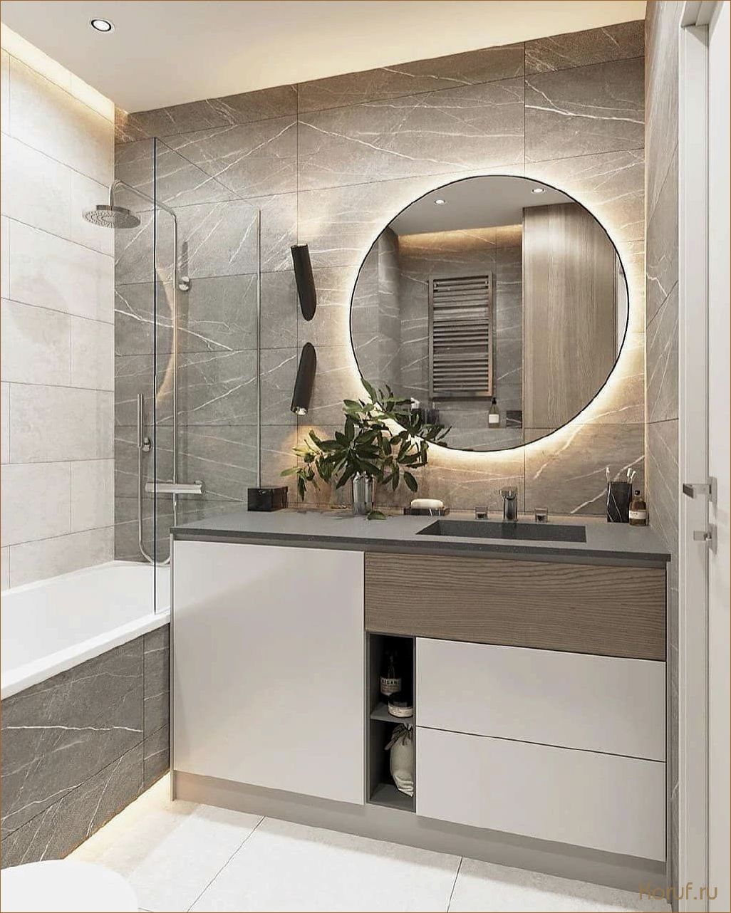 (дизайн ванны с душевой кабин, дизайн ванны с душевыми кабинами, дизайны ванны с душевой кабиной) Идеальный дизайн ванной комнаты: превратите ее в стильную и современную зону с встроенной душевой