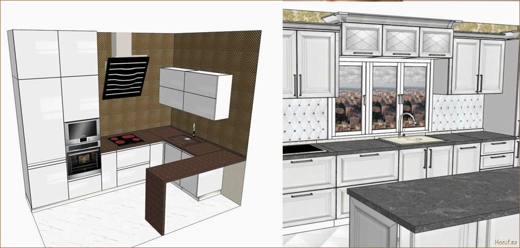 (3d дизайн кухни, 3д дизайн кухни, кухни дизайн) Идеальный дизайн вашей кухни: 3D моделирование для эффективного проектирования