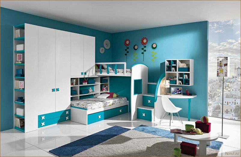 Идеальный выбор для ребенка: бирюзовая детская комната в новом дизайне