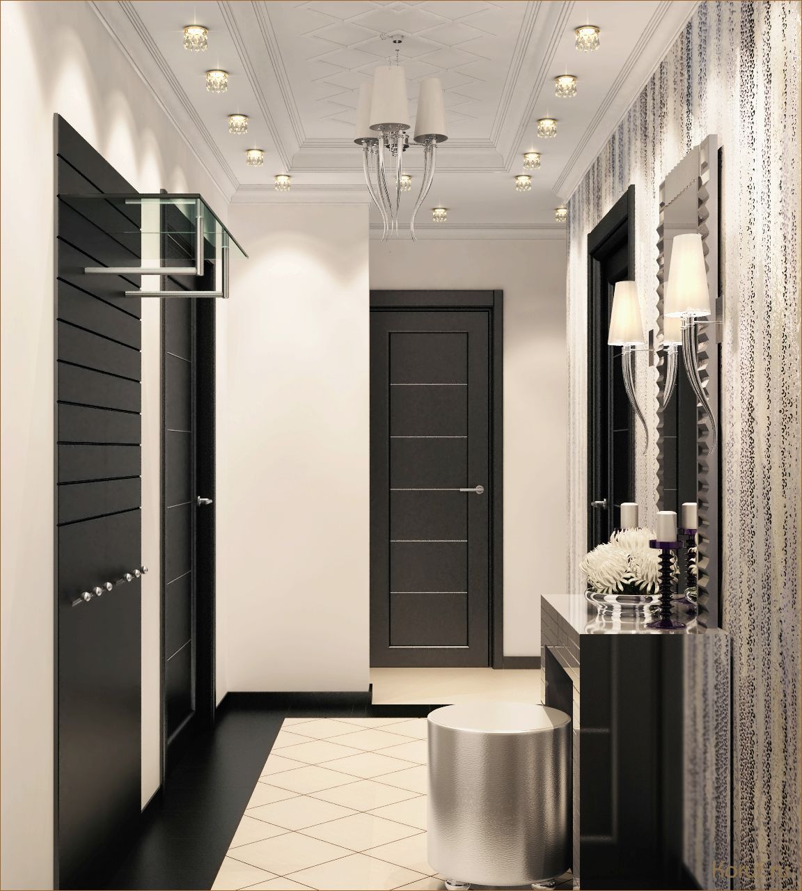 (идеи дизайн прихожей, идеи дизайна прихожих, идея дизайна прихожей) Эффективный дизайн прихожей с зонированием: создаем удобное пространство