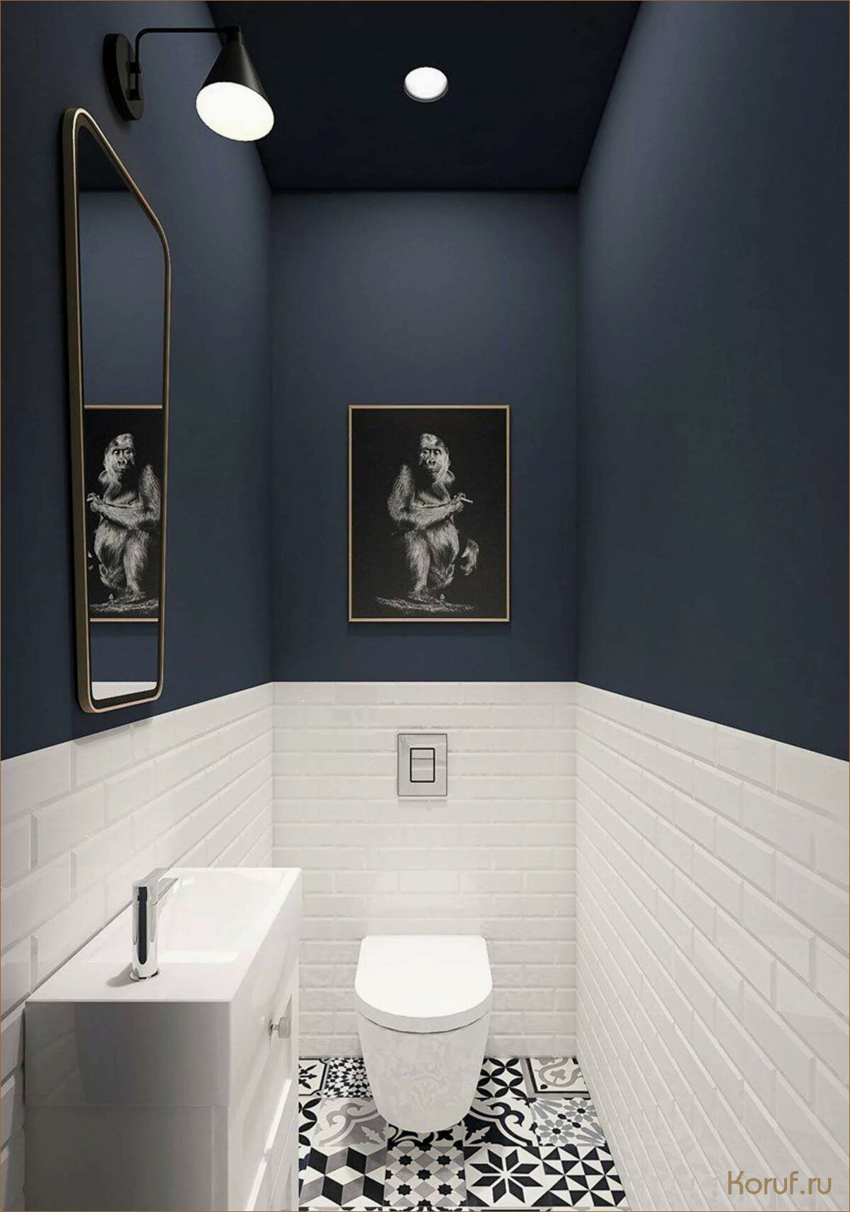 Максимизируйте пространство: дизайн узкого туалета, который оставит вас в восторге