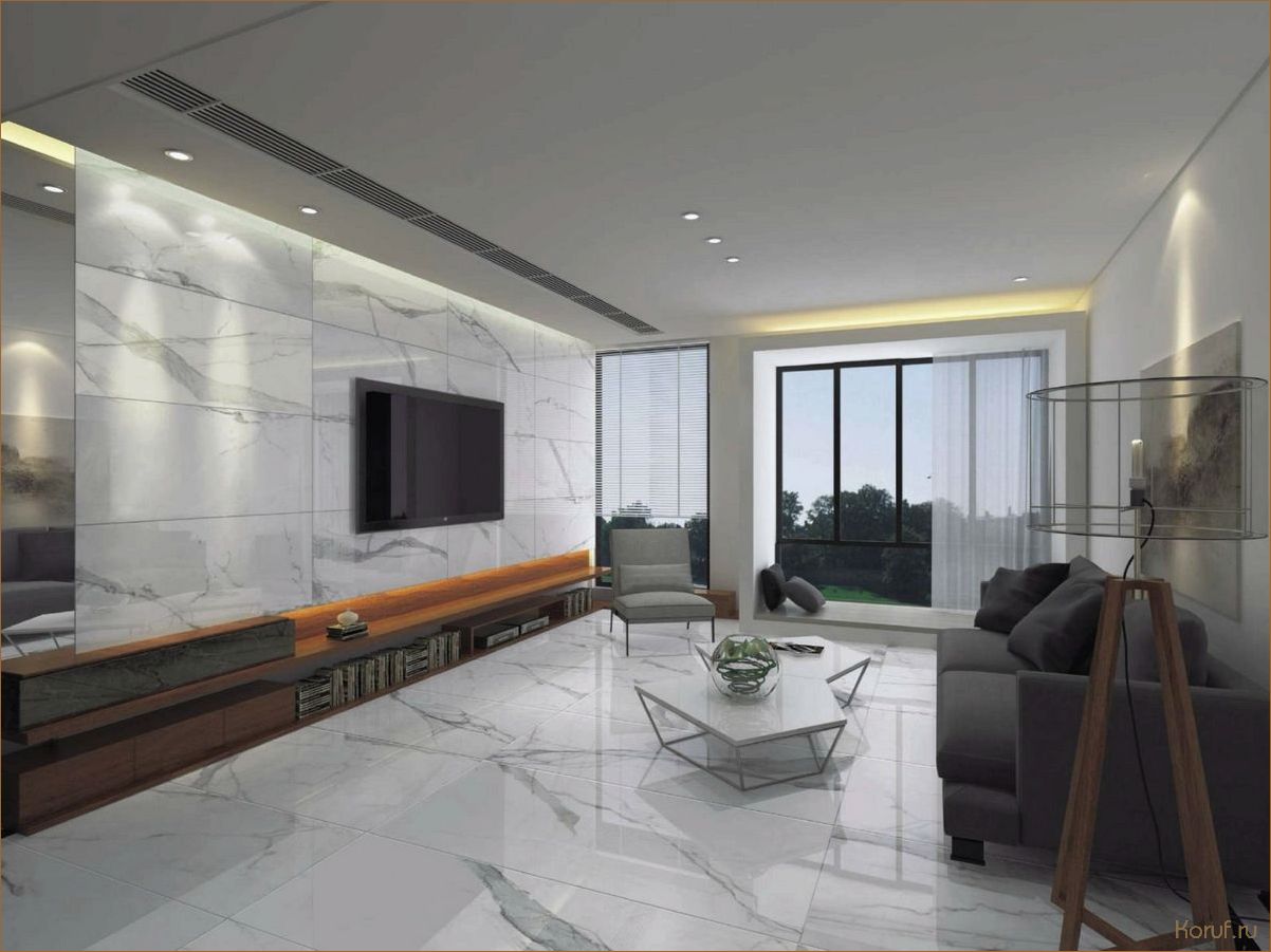 Элегантный и изысканный: как создать стильный мраморный дизайн гостиной дома?