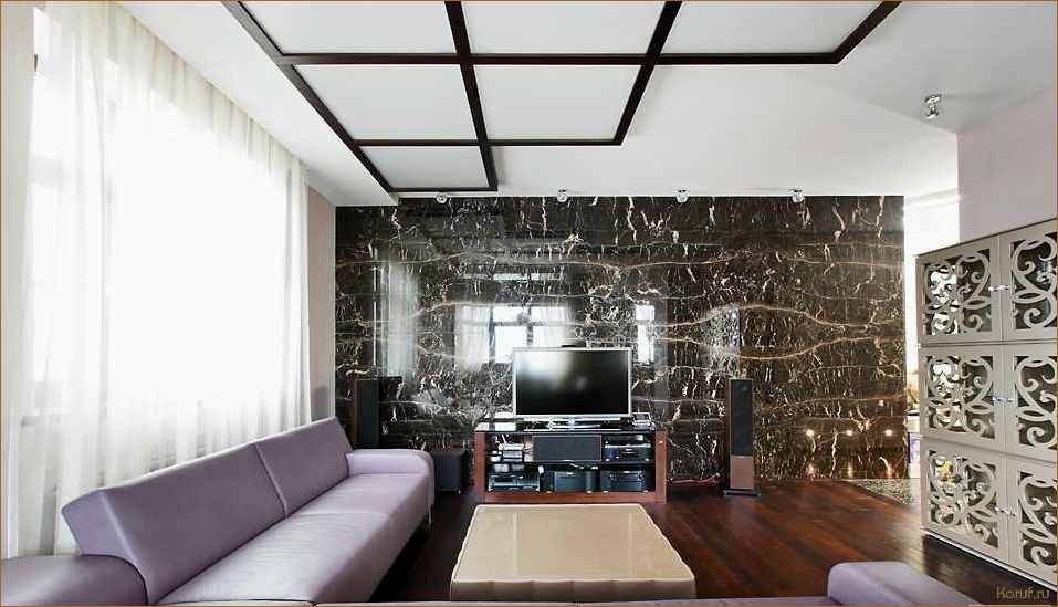 Элегантный и изысканный: как создать стильный мраморный дизайн гостиной дома?