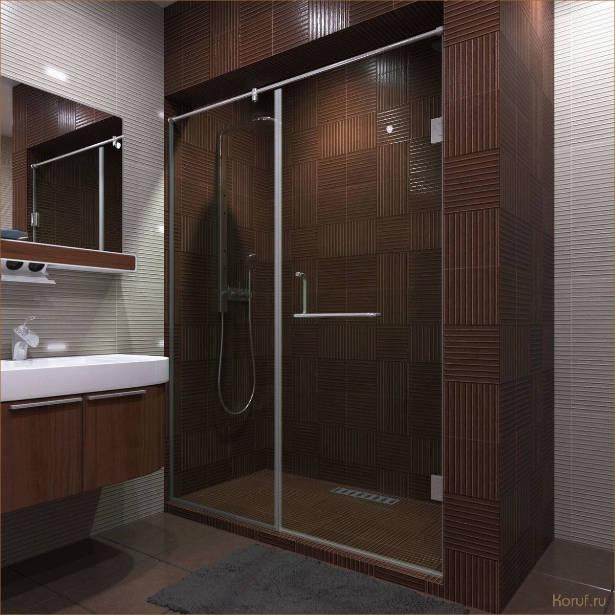 (дизайн душевых перегородок, дизайн ванные, дизайн ванна) Магия дизайна ванны: Как душевые перегородки создают уникальную атмосферу в вашей ванной комнате