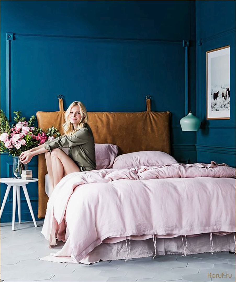 Создание гармоничного дизайна спальни с использованием синего цвета