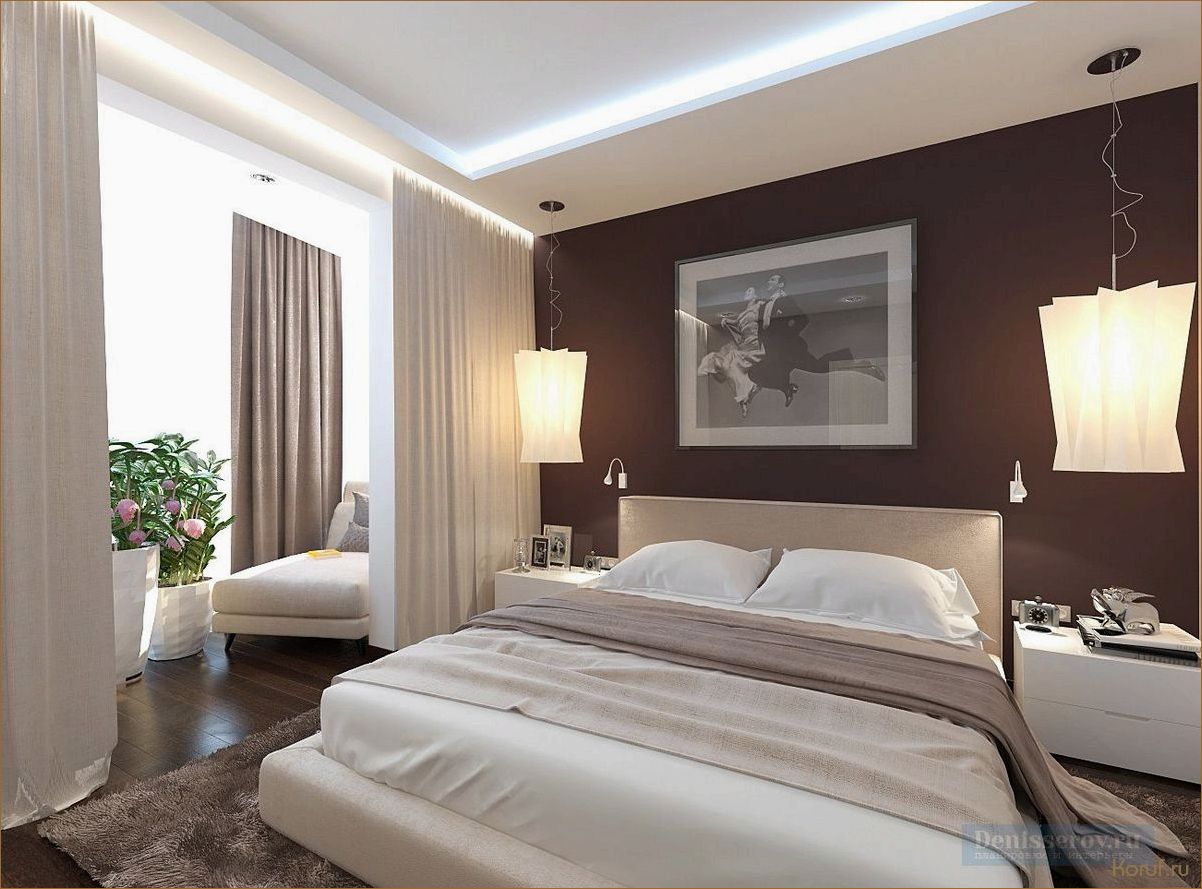 Уют и комфорт в новом интерьере: Идеальный дизайн спальни с гардеробной на 17 квадратных метрах