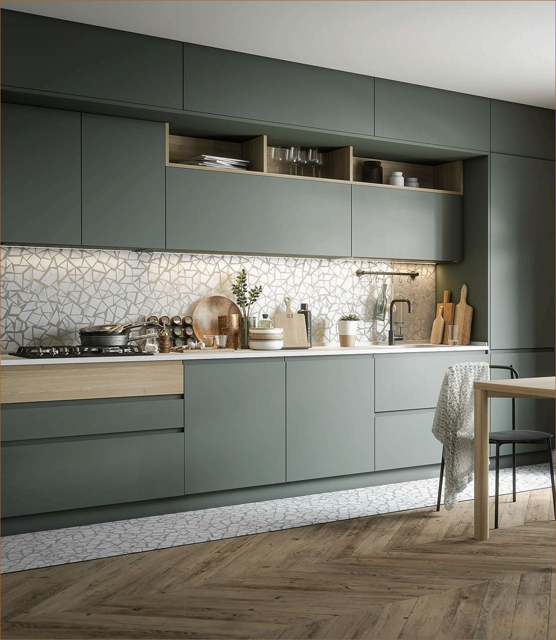 (дизайн угловой кухня, дизайн угловой кухни, дизайны угловой кухни) Уютная и функциональная: 10 идей для угловой кухни в современном дизайне